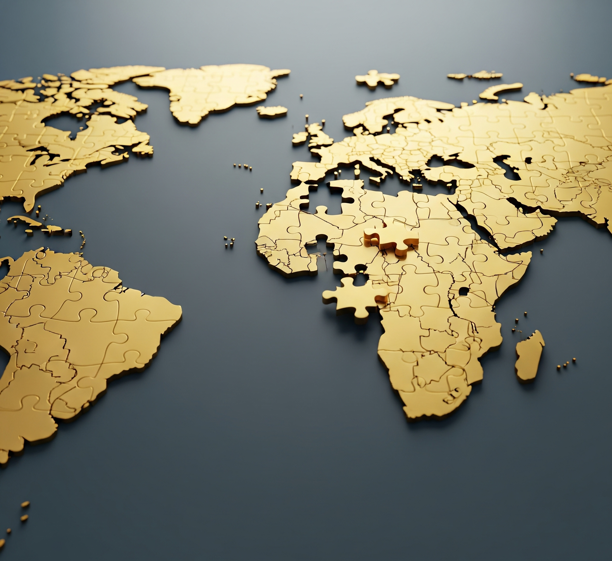 Golden World Map